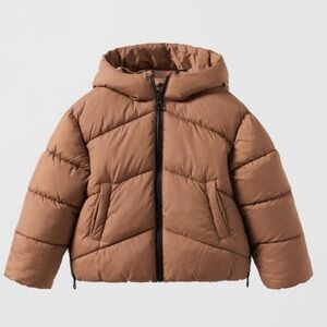Zara Girls Zippered Puffer Coat